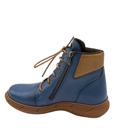 Leather Two Tone Lace Up Boot image 2