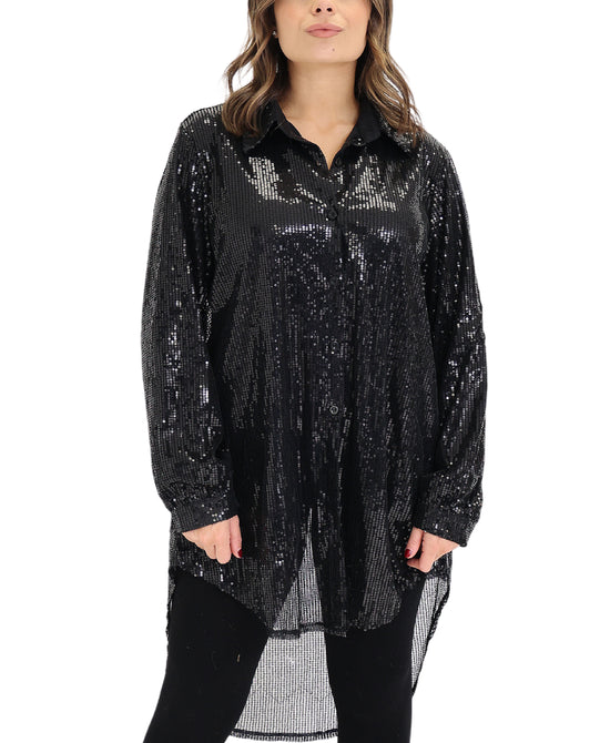 Hi-Lo Sequin Shirt view 