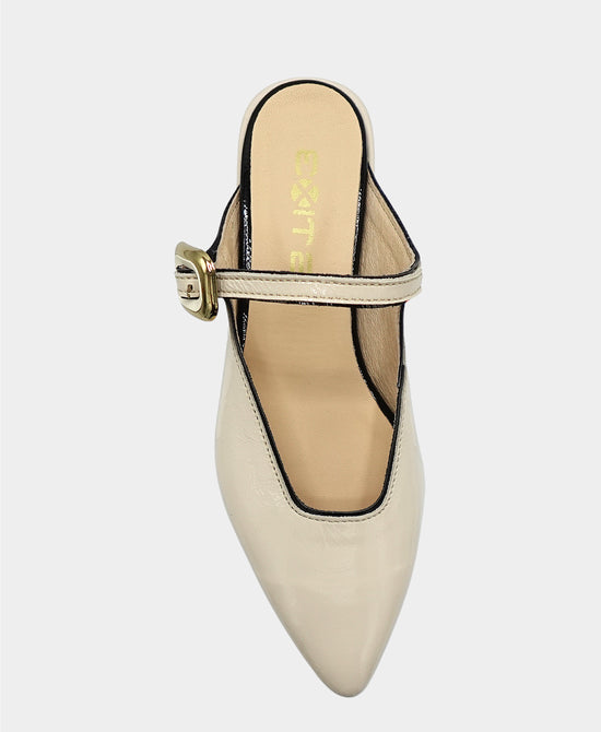 Patent Leather Buckle Mule view 2