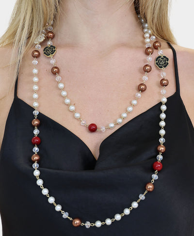 Beaded Rose Necklace image 1