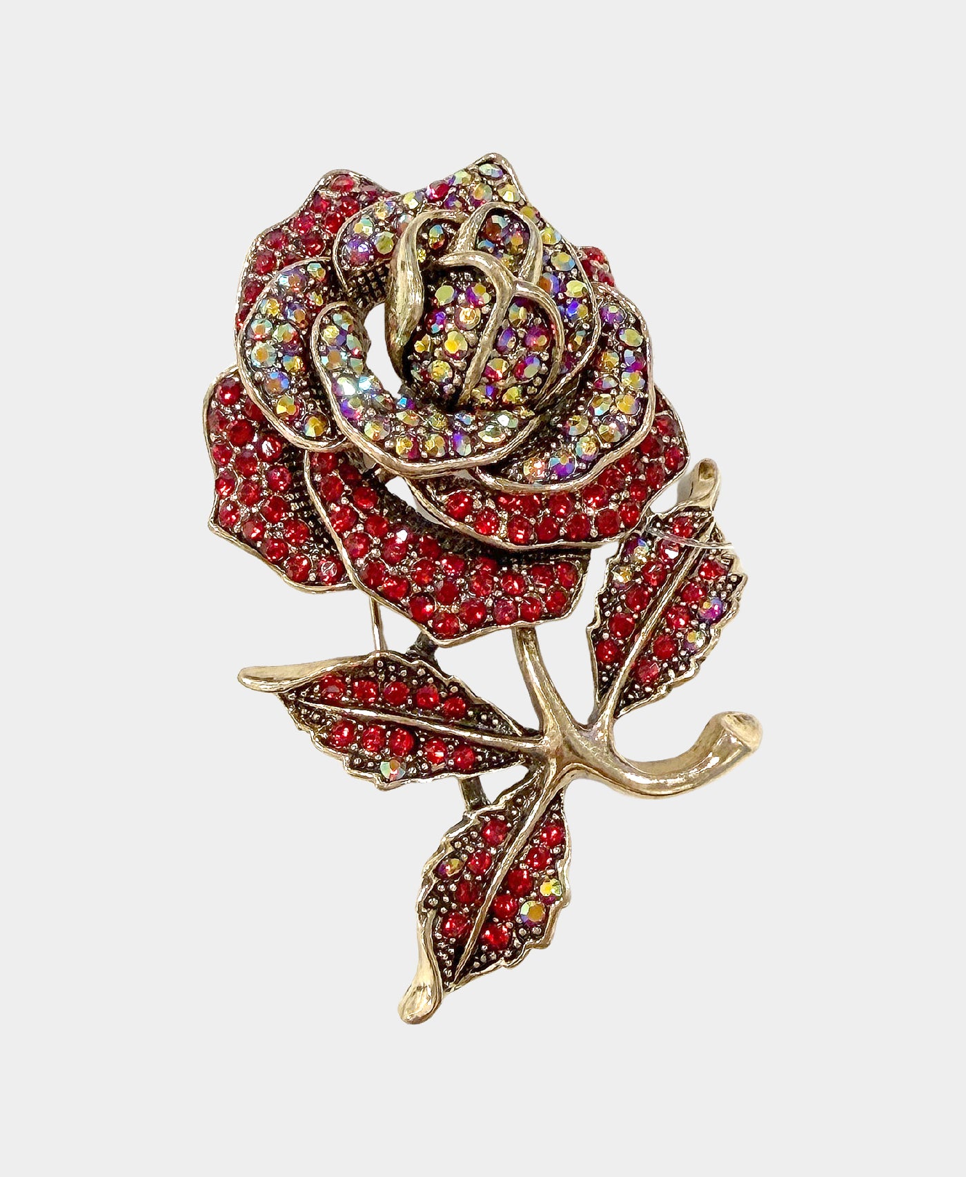Crystal Rose Brooch view 1