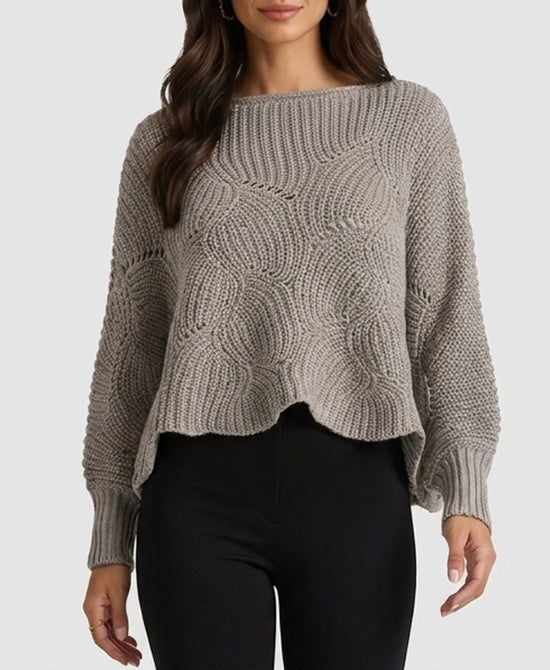 
Sweater Poncho in GREY view 1