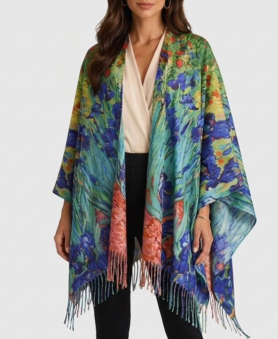 
Art Inspired Shawl w/ Fringe in MULTI view 1