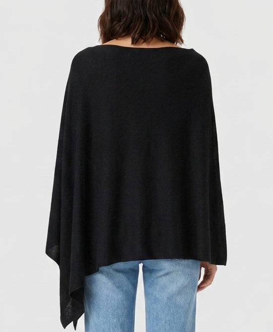 
Knit Poncho in BLACK view 2