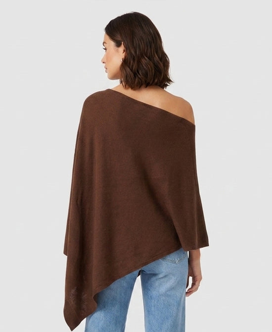 
Knit Poncho in BROWN view 2