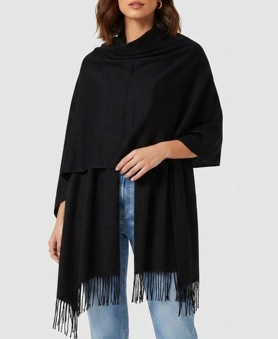 
Shawl w/ Fringe in BLACK view 1