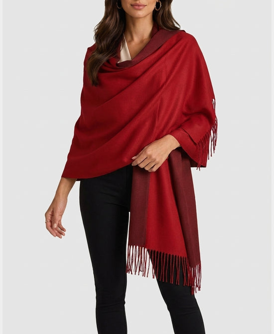 
Shawl w/ Fringe in RED view 1