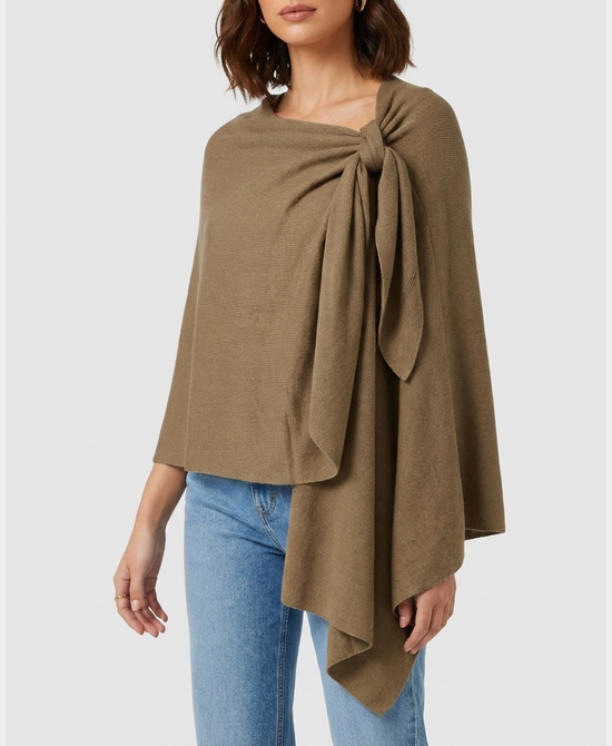 
Pull Thru Knit Wrap in TAUPE view 1