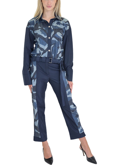 Camo Print Hi-Lo Blouse view 