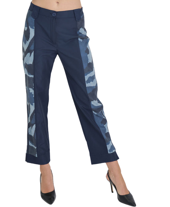 Camo Print Trim Pants view 