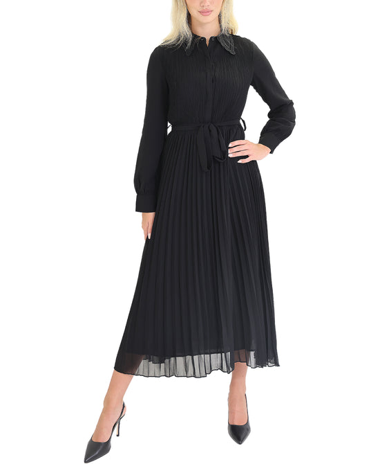 Pleated Maxi Dress view 1