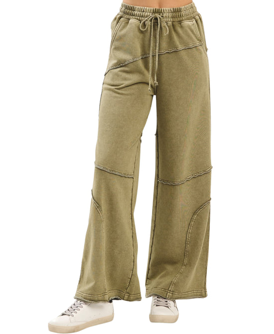 Washed Pant w/ Seam Detail view 