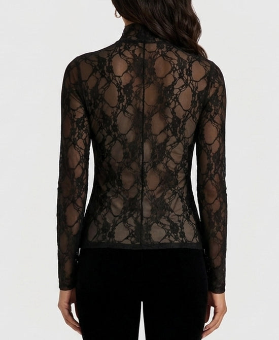 
Sheer Lace Top in BLACK view 2