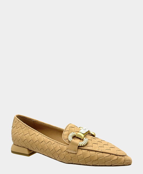 
Leather Woven Loafer in BROWN view 1