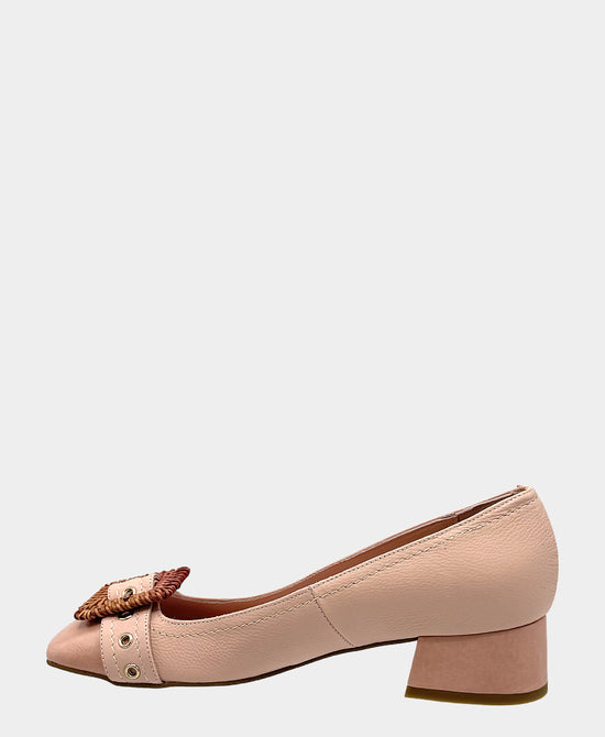 
Leather Buckle Pump in PINK view 2