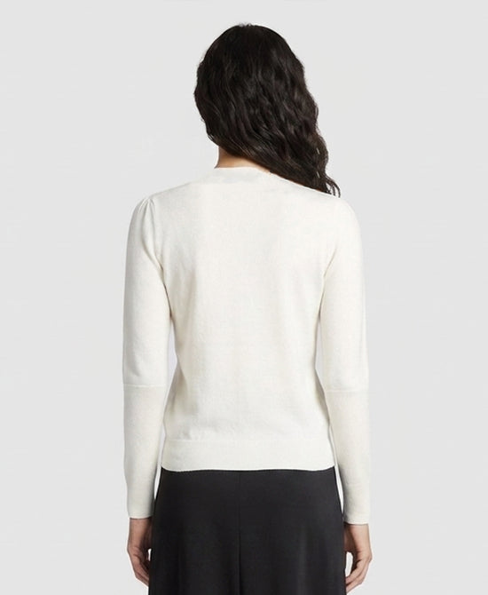 
Knit Crewneck w/ Loops & Jewels in IVORY view 2