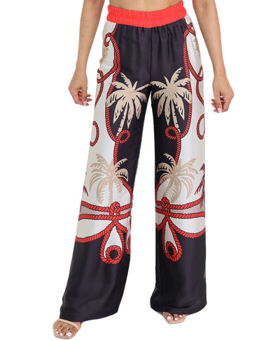 Printed Satin Pants image 1