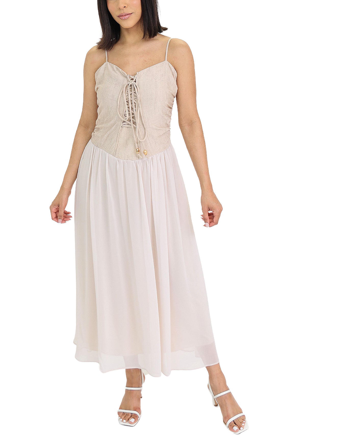 Lace Up Midi Dress view 1