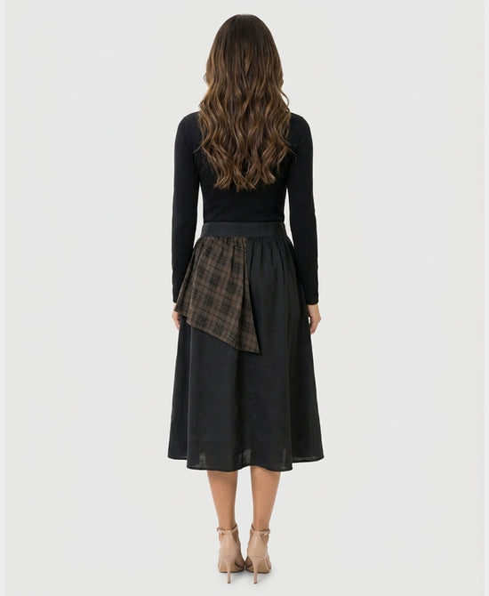 
Mixed Media Midi Dress in BLACK MULTI view 2