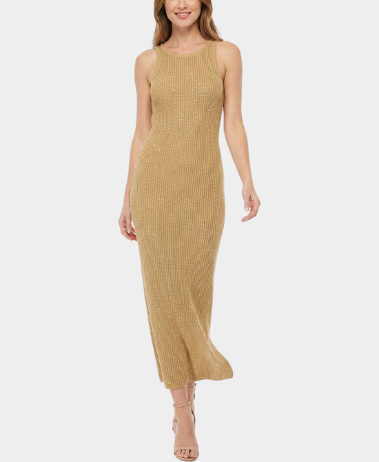 
Crochet w/ Sequins Swim Cover-Up in BEIGE view 1