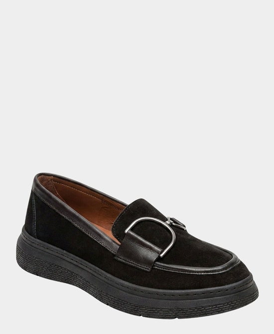 
Suede Buckle Loafer in BLACK view 1