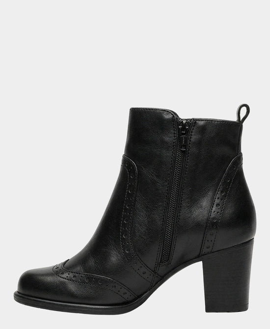 
Leather Western Trim Bootie in BLACK view 2
