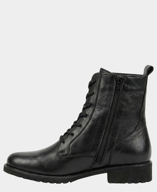 
Leather Lace Up Boot in BLACK view 2