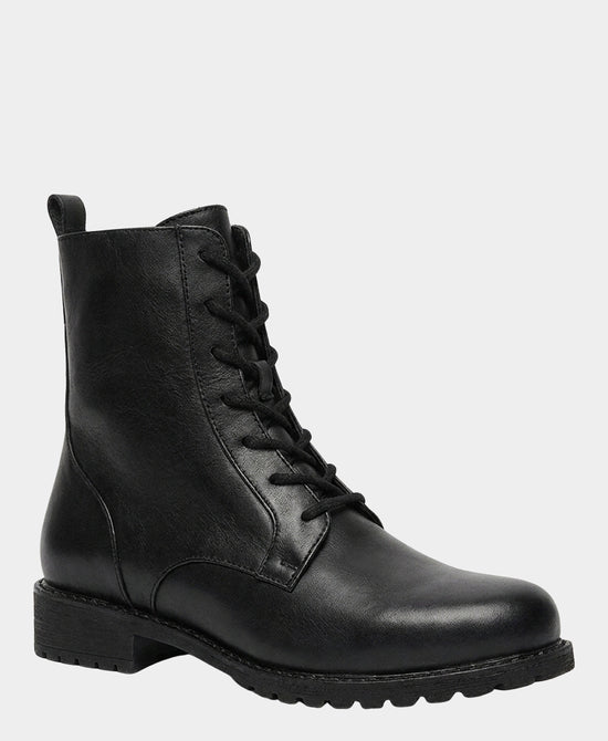 
Leather Lace Up Boot in BLACK view 1