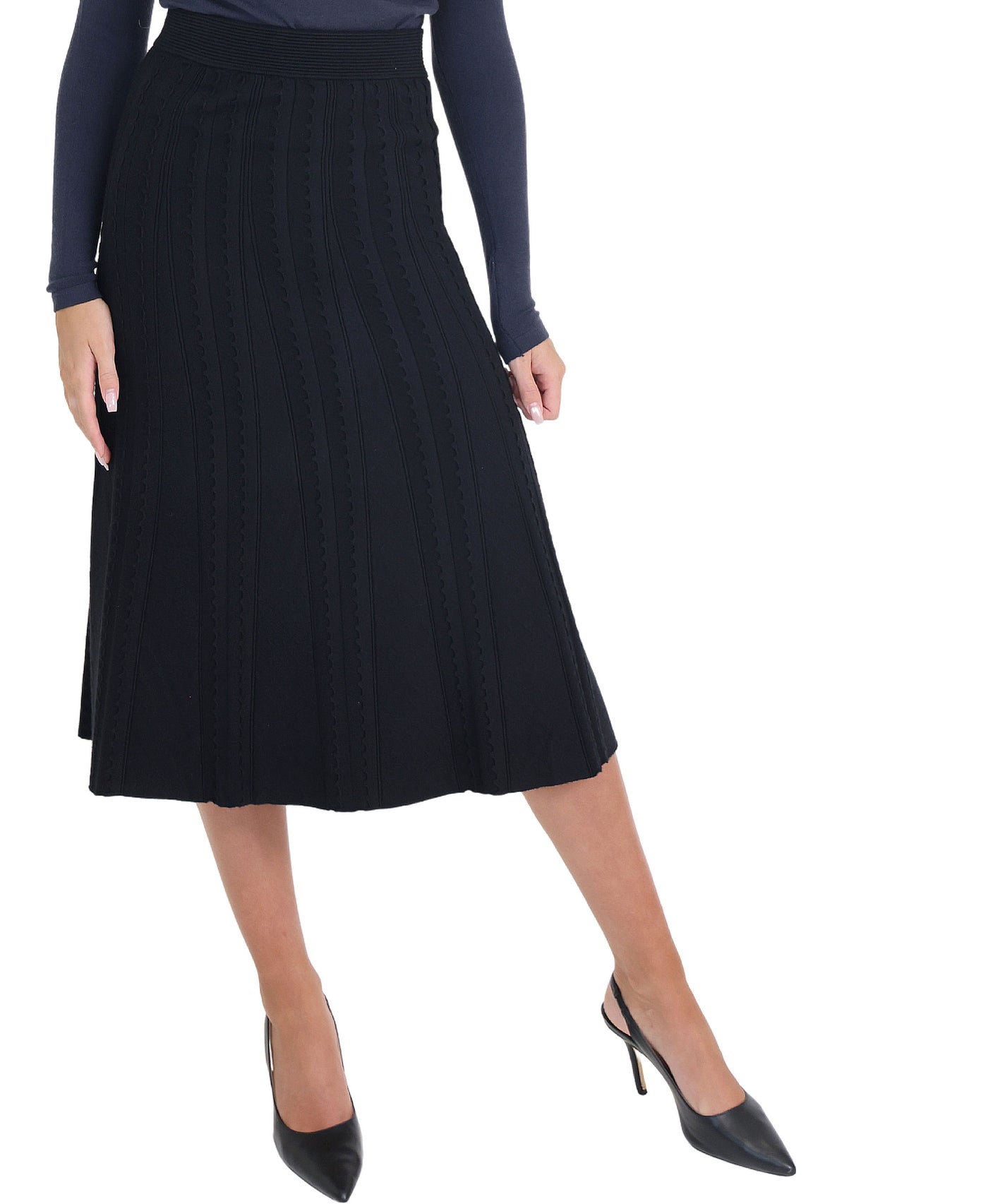 Cable Knit Midi Skirt view 1