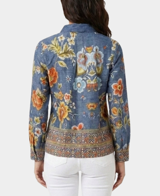 
Floral Blouse in BLUE MULTI view 2
