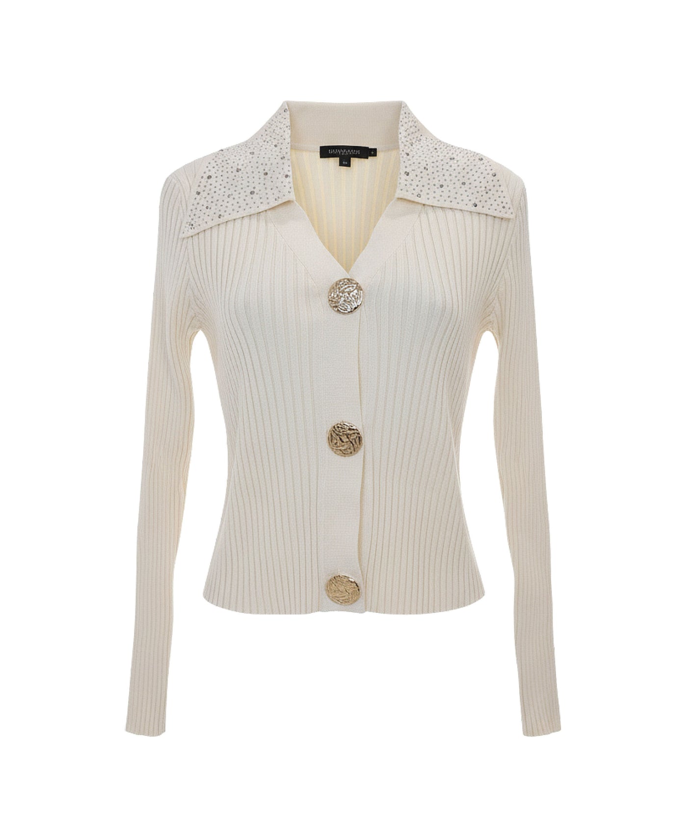 Knit Ribbed Top w/ Crystals view 2