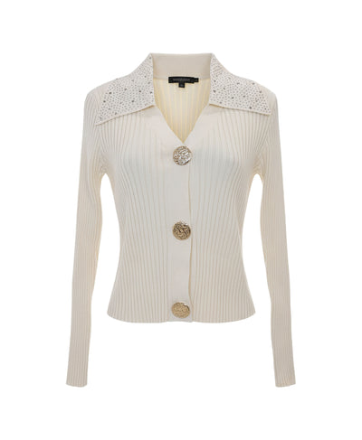 Knit Ribbed Top w/ Crystals image 2