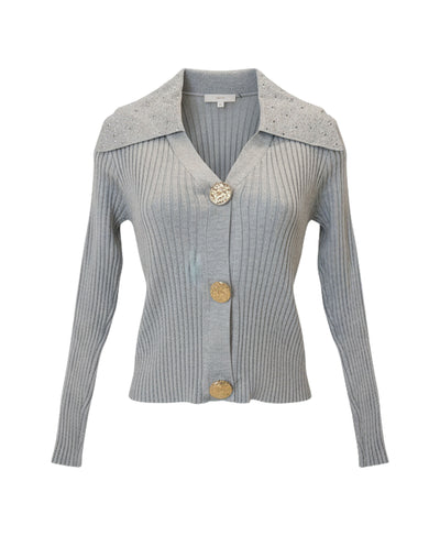 Knit Ribbed Top w/ Crystals image 2