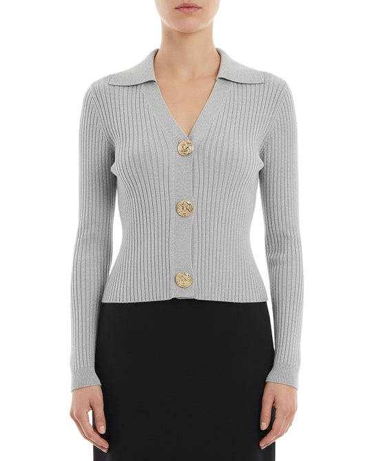 Knit Ribbed Top w/ Crystals view 