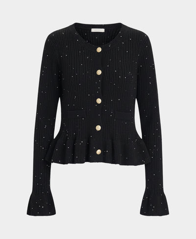 Knit Peplum Sweater w/ Sequins image 2