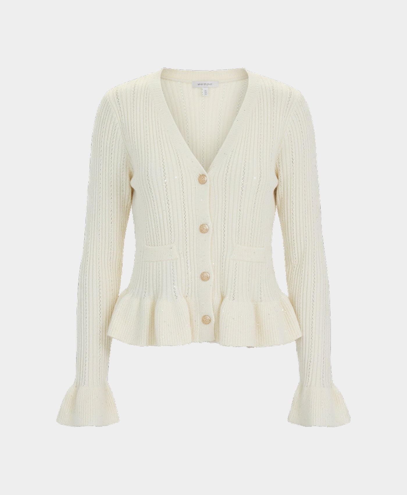 Knit Peplum Sweater w/ Sequins view 4