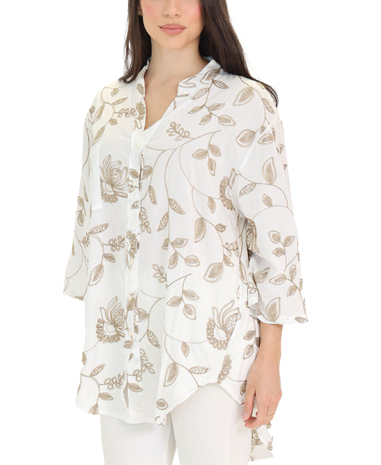 Embroidered Tunic Top view 