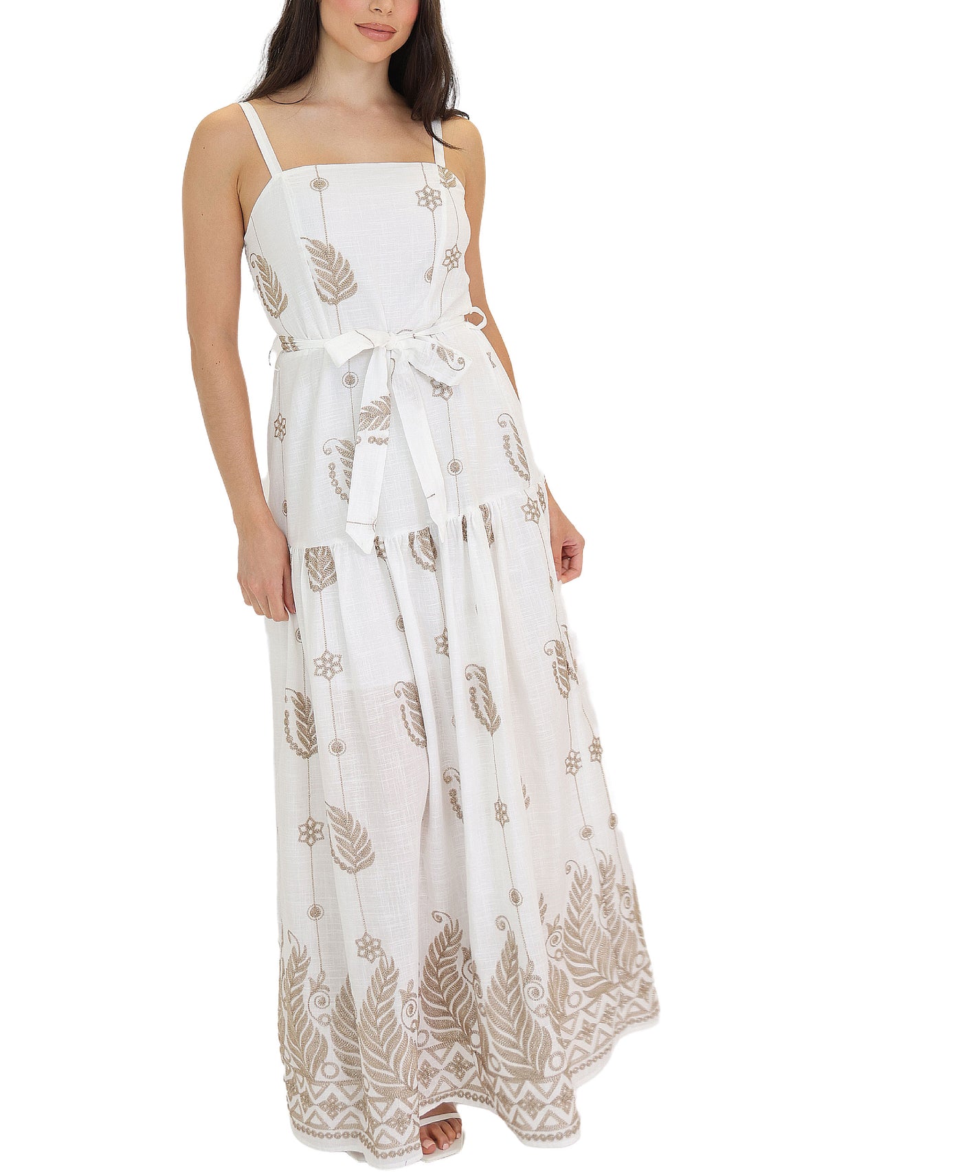Embroidered Maxi Dress view 1