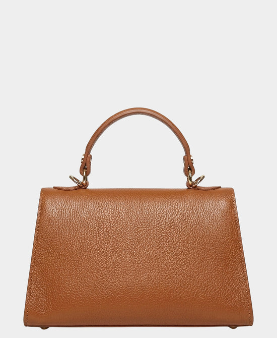
Leather Top Handle Bag in CAMEL view 2