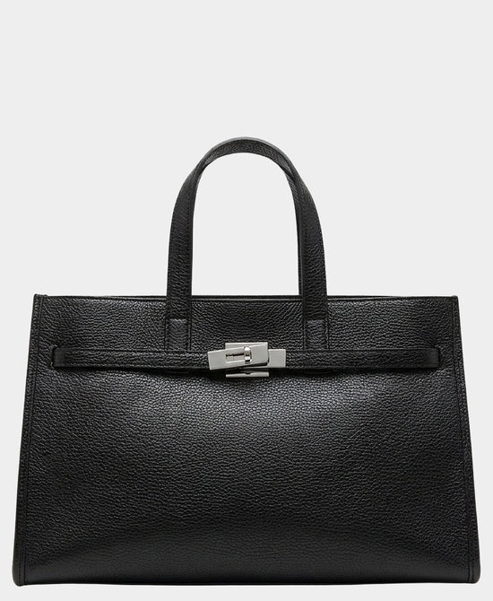 
Leather Tote Bag in BLACK view 1