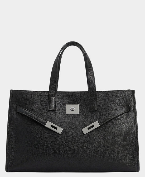 
Leather Tote Bag in BLACK view 2
