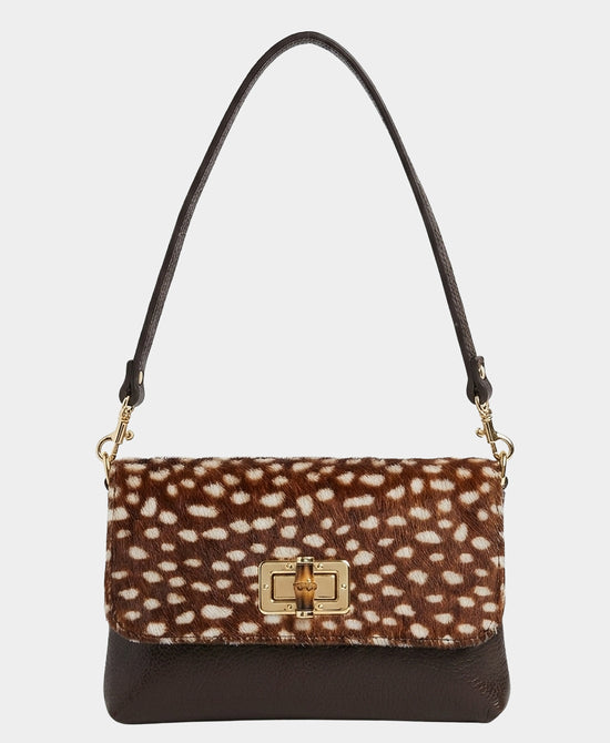 
Mini Leather Deer Printed Shoulder Bag in BROWN view 1