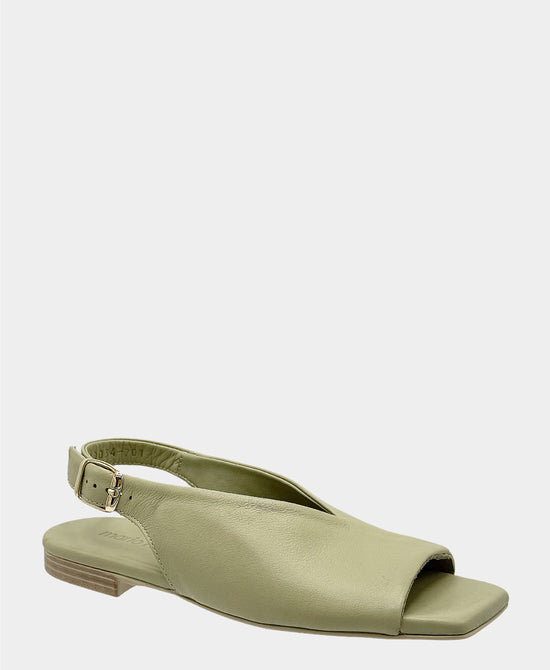 
Leather Heeled Sandal in GREEN view 1