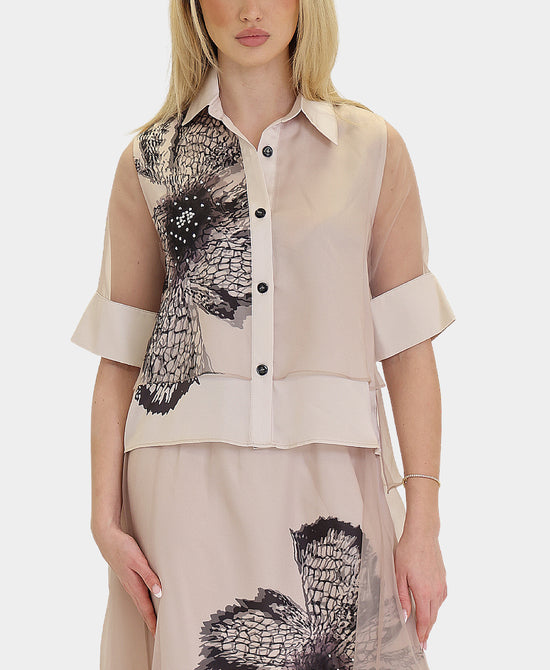 Floral Print Chiffon Blouse view 1