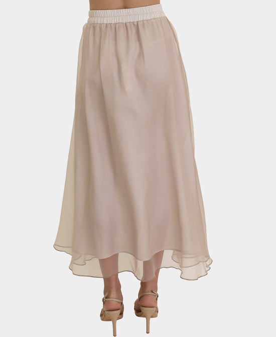 Floral Print Chiffon Midi Skirt view 2