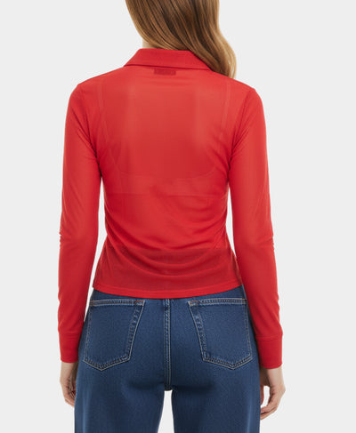 Mesh Ruched Top image 3