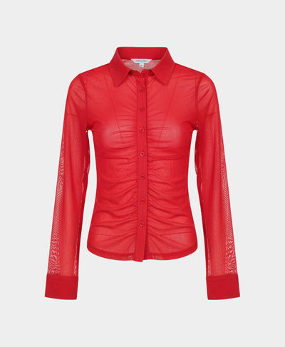 Mesh Ruched Top image 4