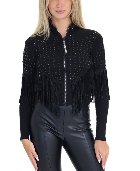 Jacket w/ Jewels & Fringe view 