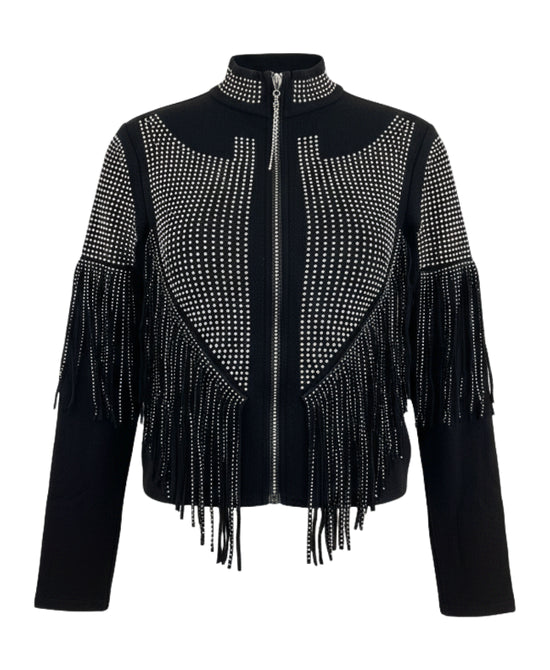 Jacket w/ Crystals & Fringe view 