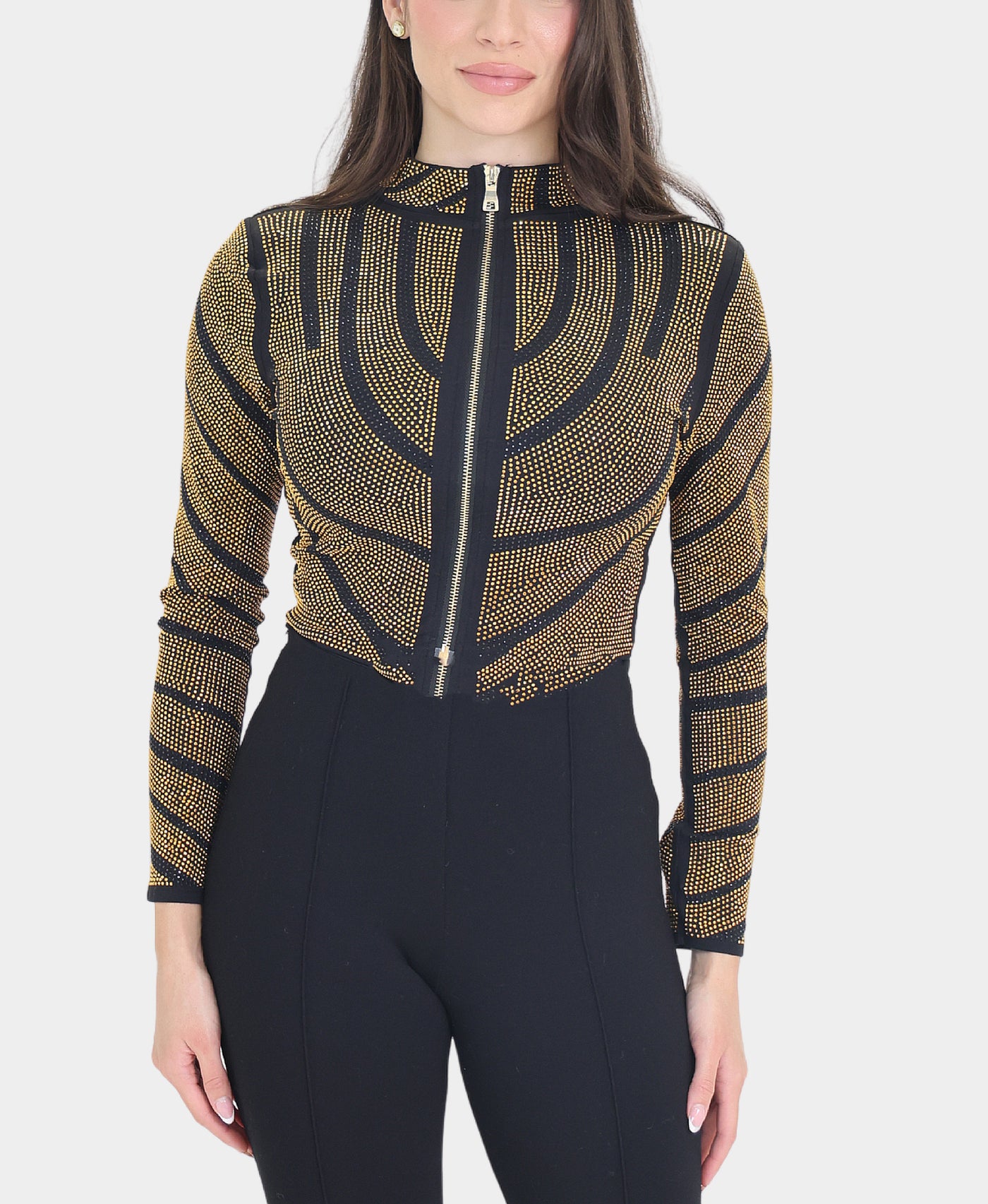 Crystal Covered Crop Jacket view 1